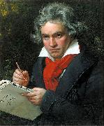 Joseph Karl Stieler Portrait Ludwig van Beethoven when composing the Missa Solemnis oil on canvas